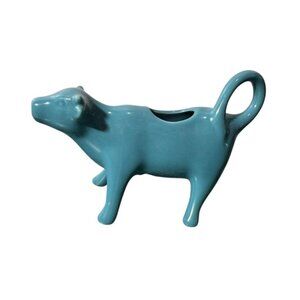 The Pioneer Woman Teal Cow Creamer Flea Market Collection Gibson NEW